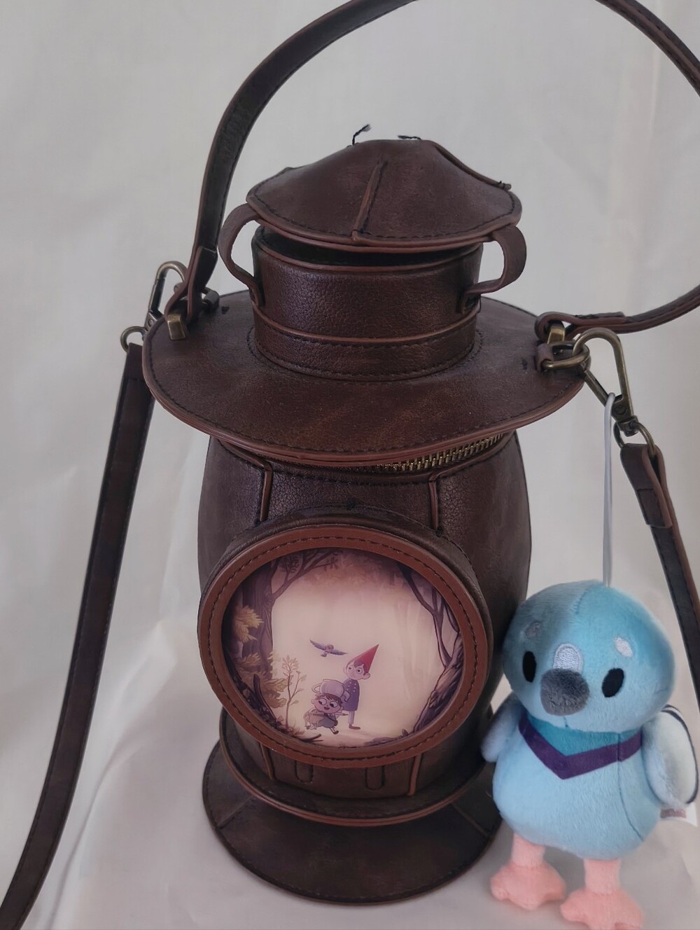 Over The Garden Wall: Brown Leather Lantern Crossbody Bag